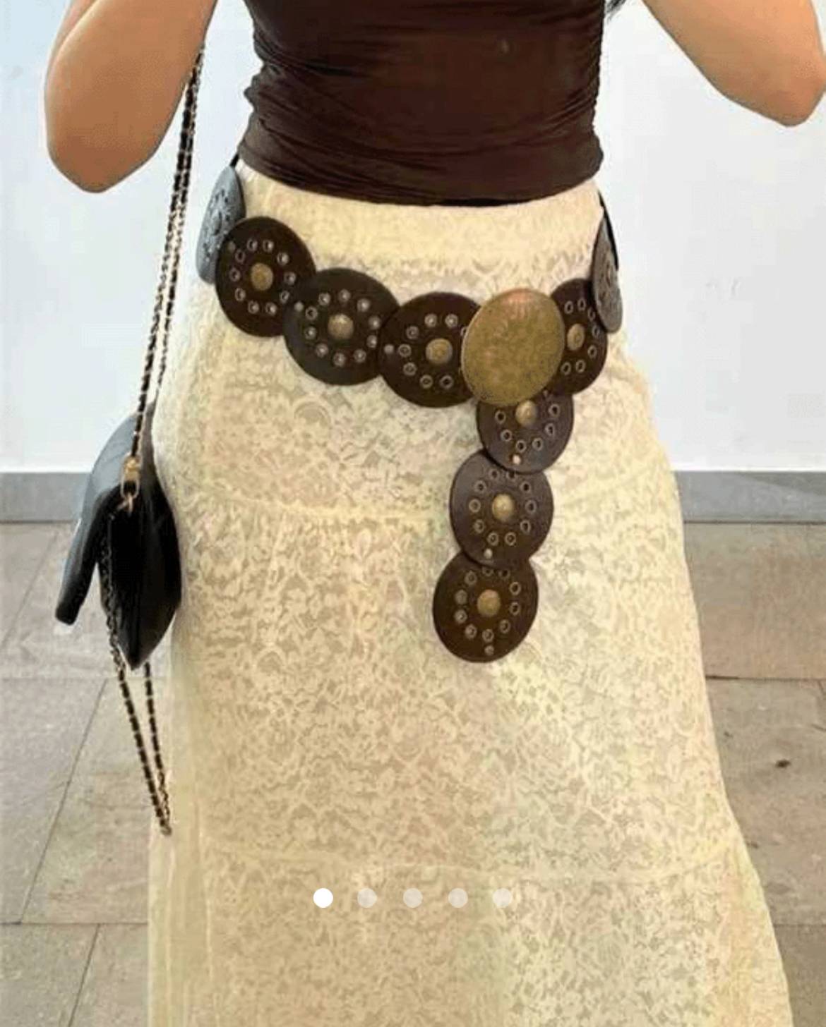 Studded Belt // Brown