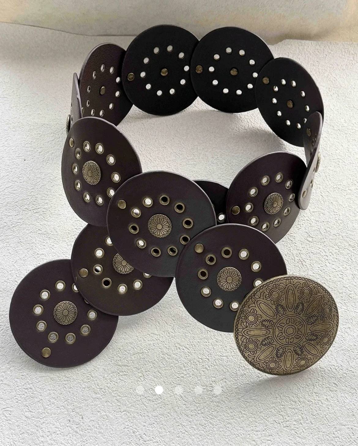 Studded Belt // Brown