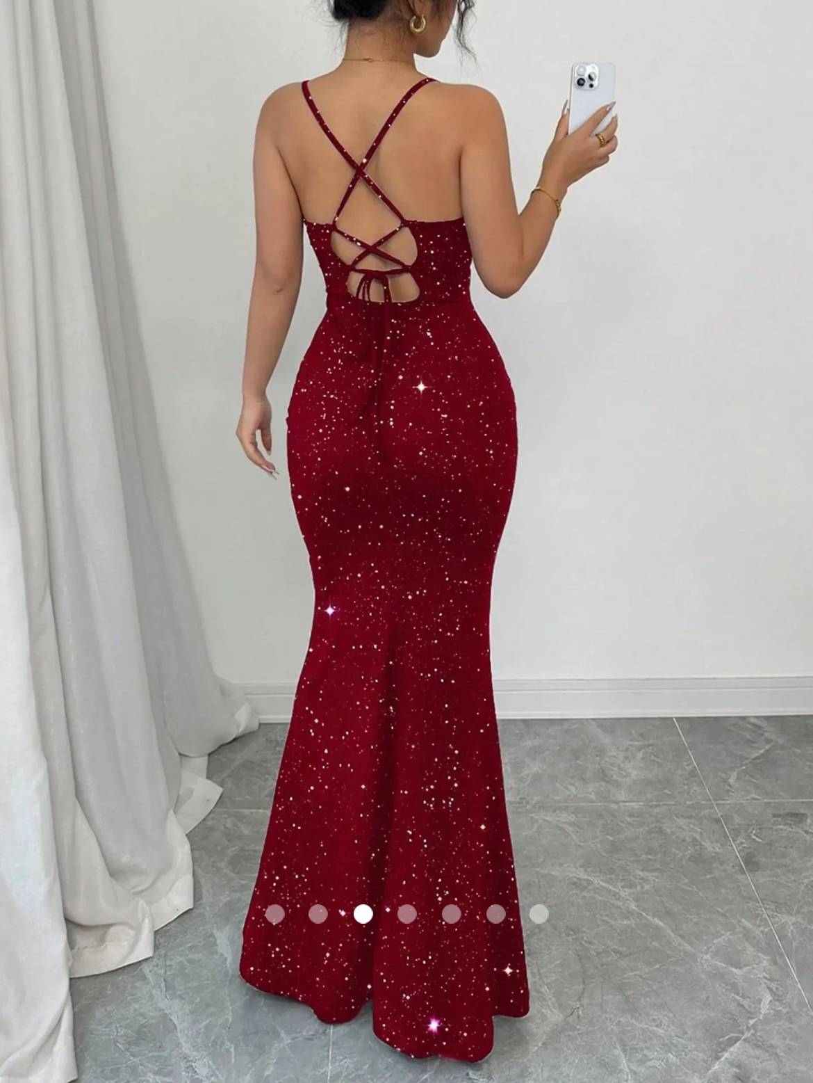 Backless Bodycon Dress // Red