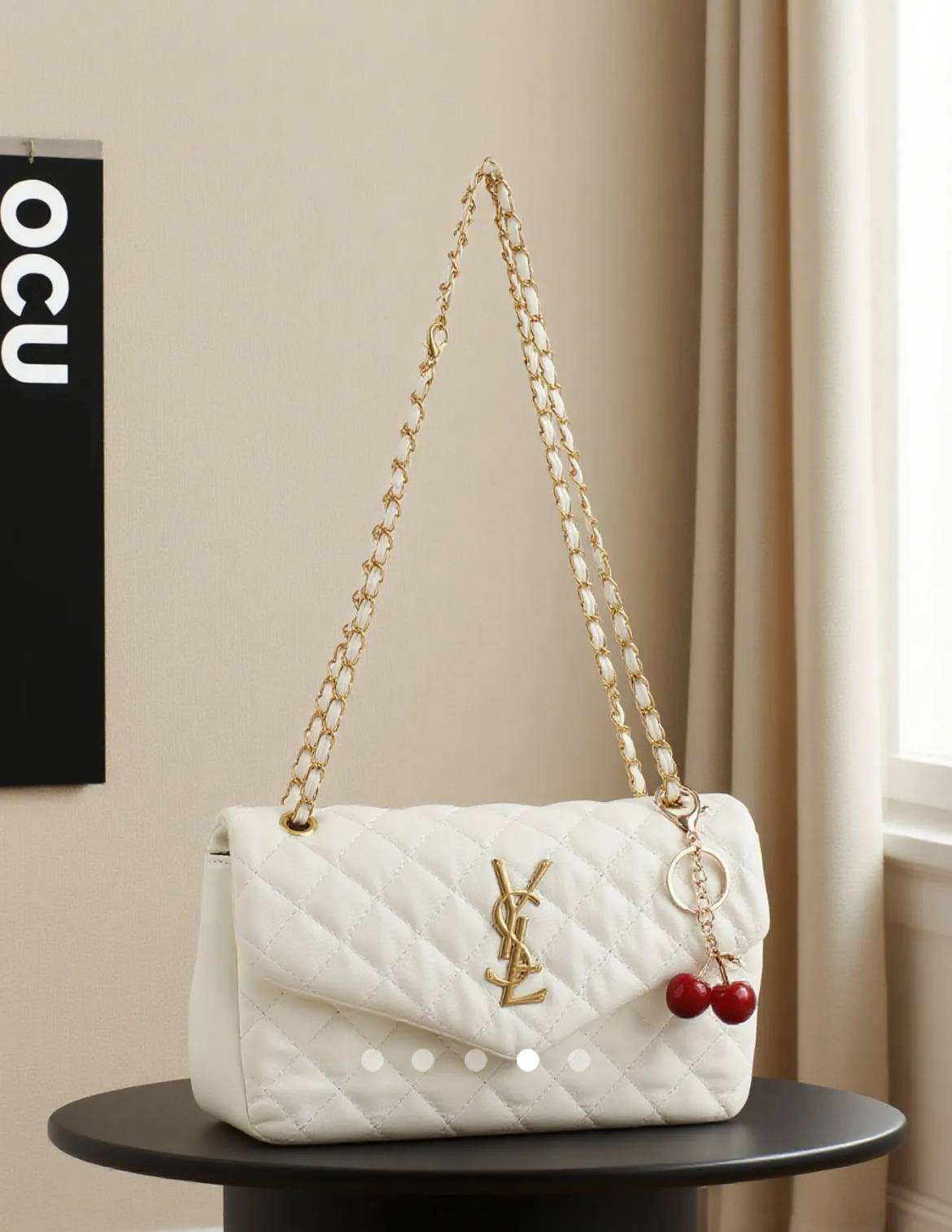 Padded Shoulder Bag // White