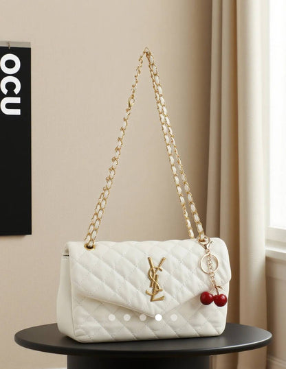 Padded Shoulder Bag // White