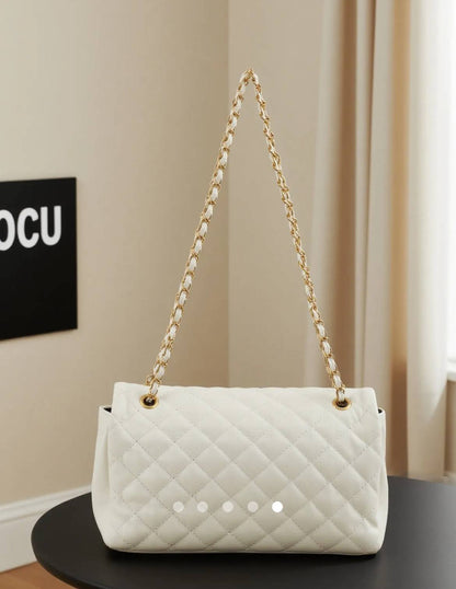 Padded Shoulder Bag // White