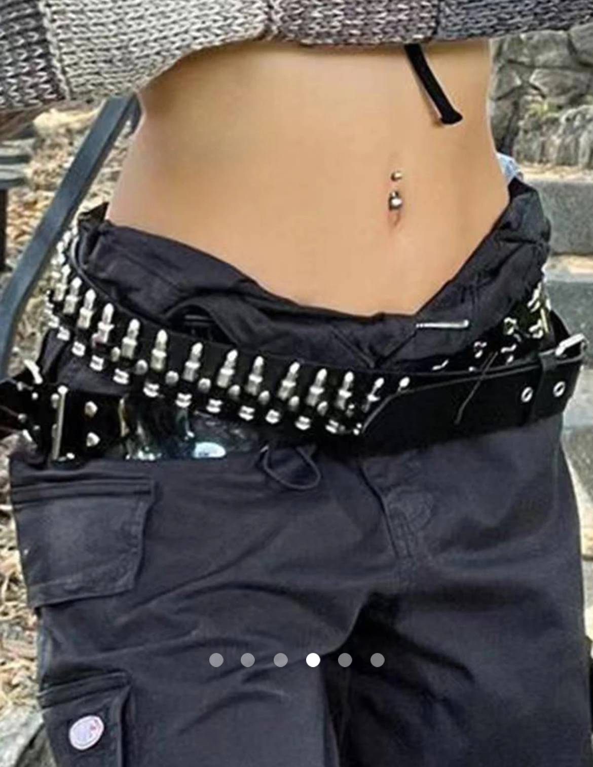 Metal Detail Belt // Black