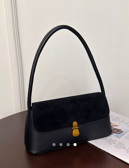 Metal Detail Shoulder Bag // Black