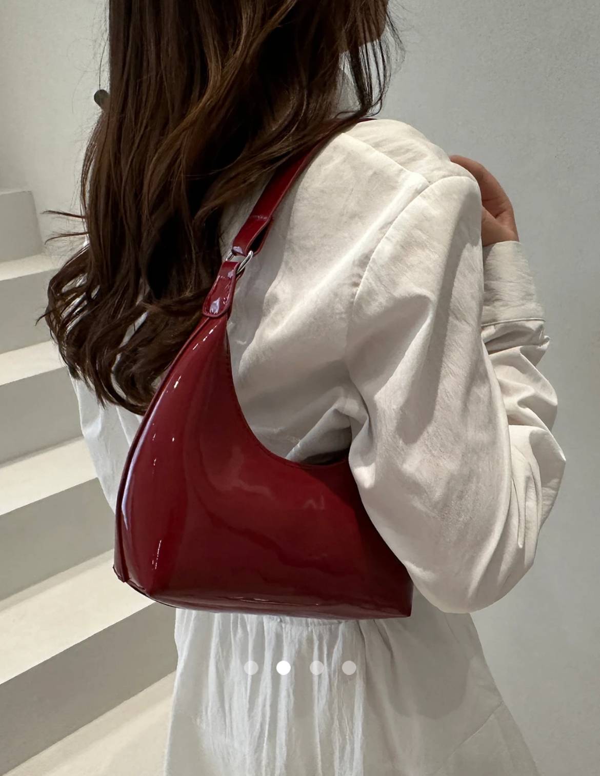 Solid Shoulder Bag // Burgundy