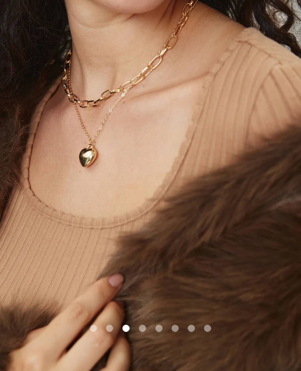 Heart Multi-Layer Necklace // Gold