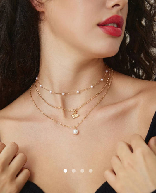 Multi Layer Necklace 003 // Gold