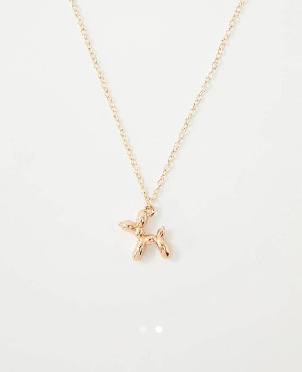 Dog Pendant Necklace // Gold