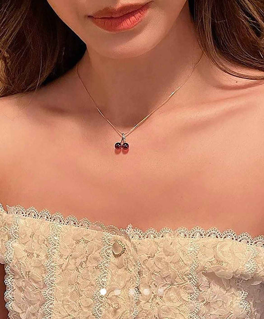 Cherry Necklace 002 // Gold