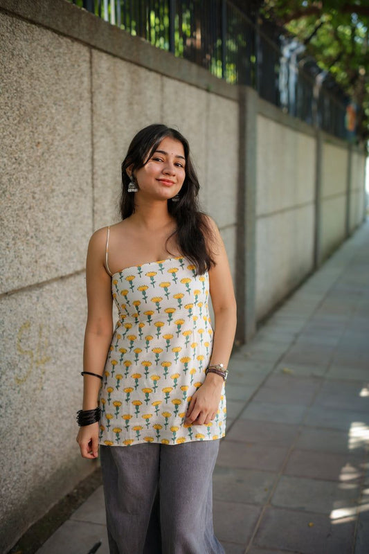 Adaa Short Kurti (100% Cotton) // White