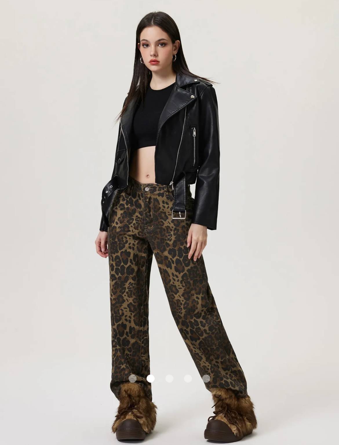 Asymmetric Faux Leather Jacket // Black