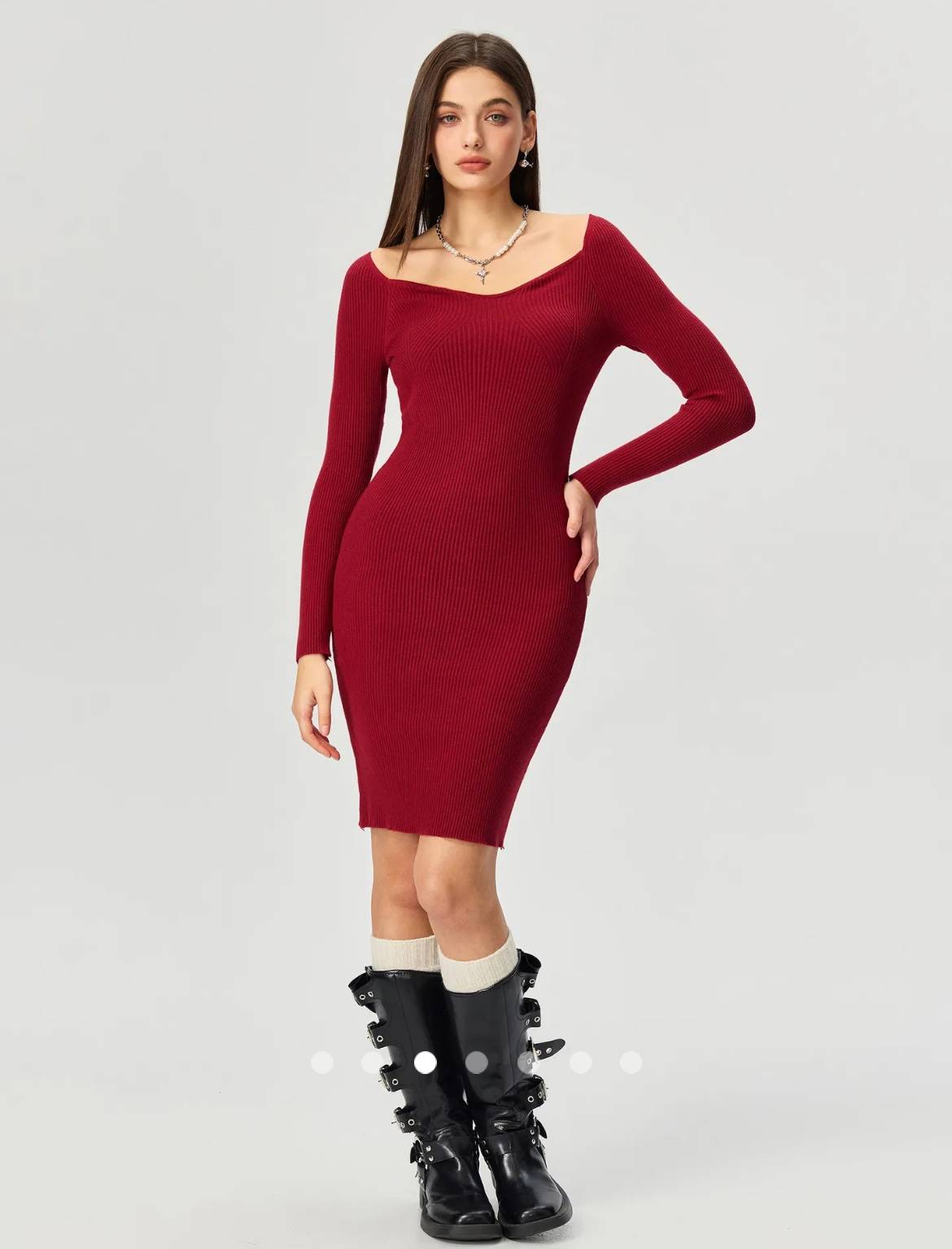 Knit Dress 002 // Red