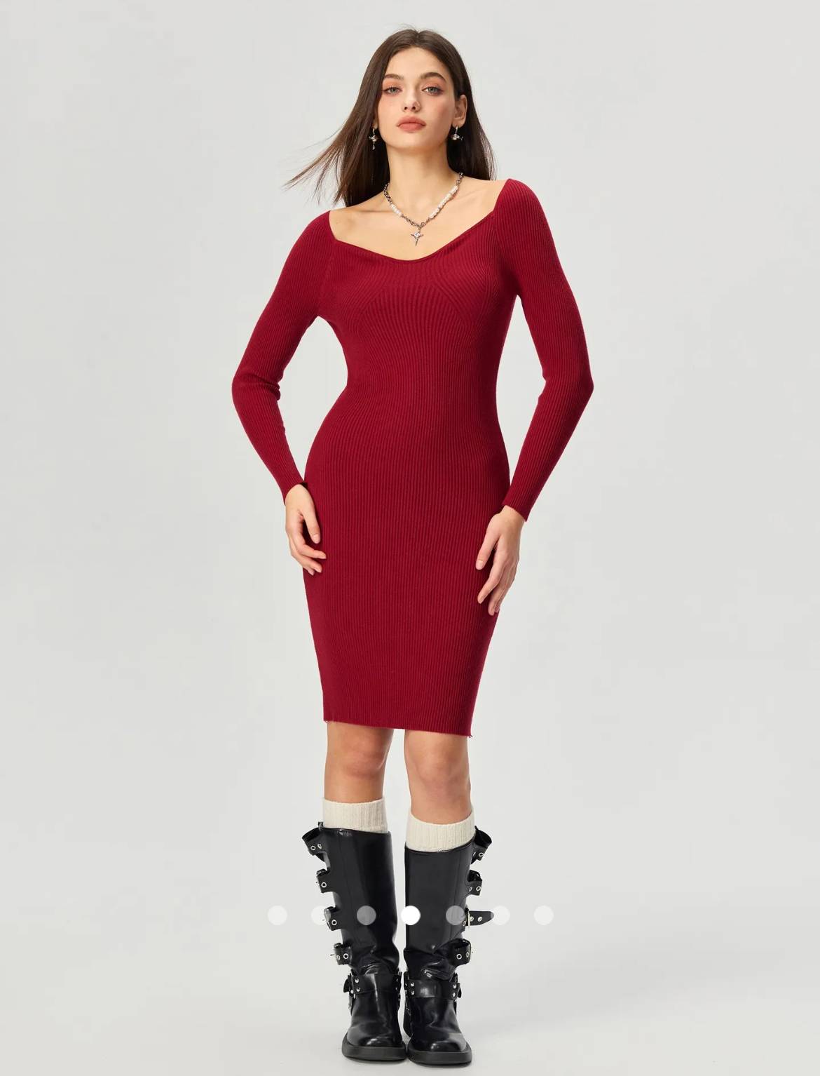 Knit Dress 002 // Red