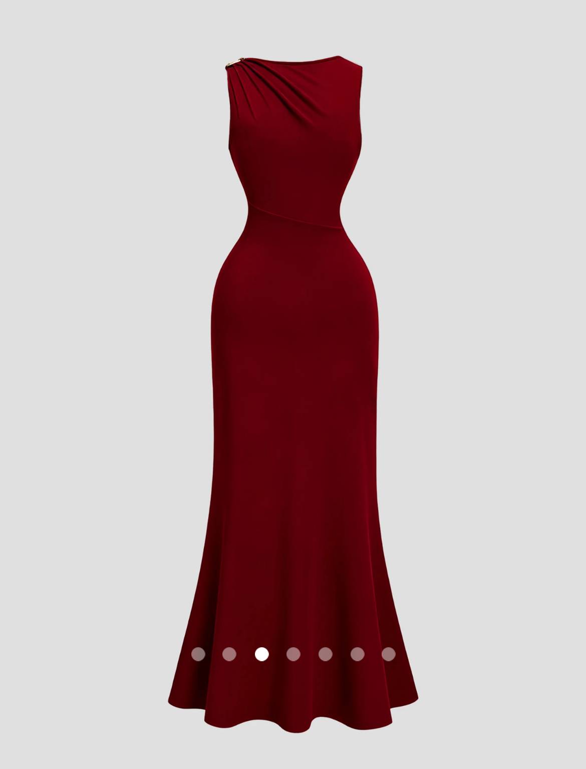 Metallic Decor Tank Dress // Burgundy