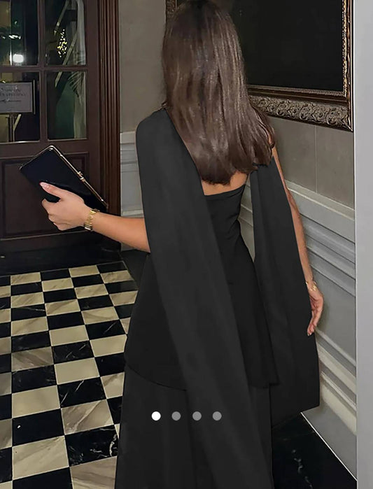 Patchwork Tube Dress // Black