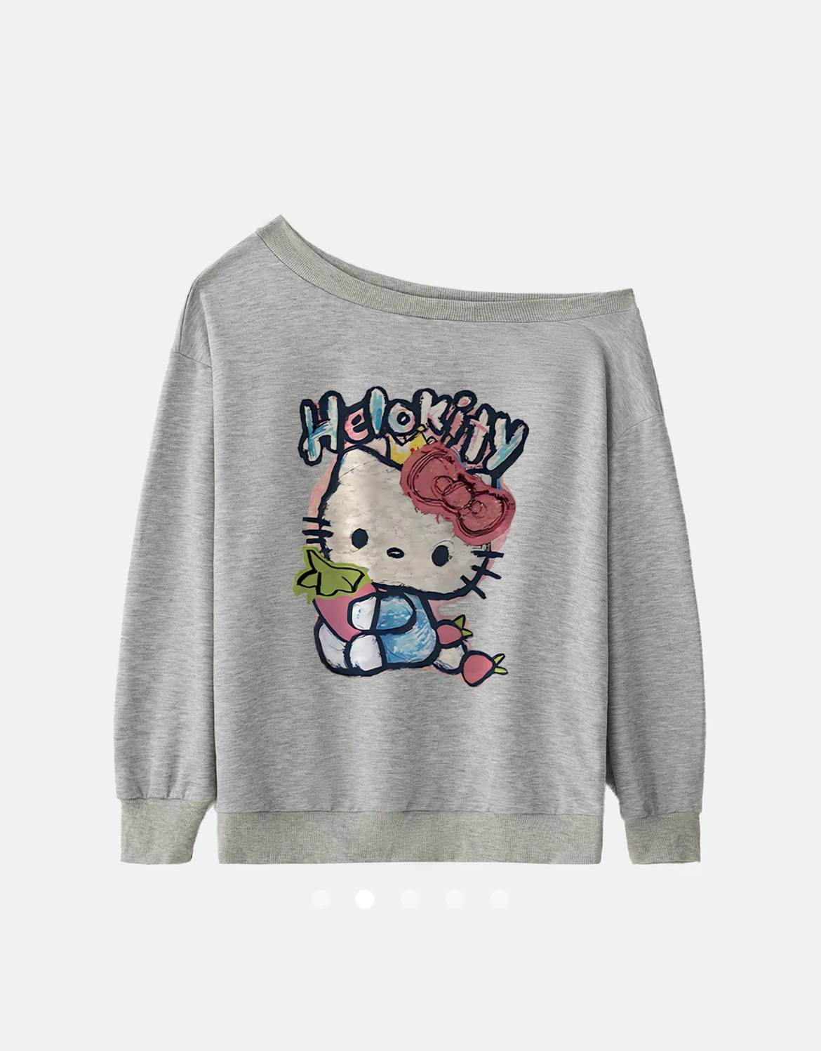 Printed Pullover Sweatshirt // Light Grey