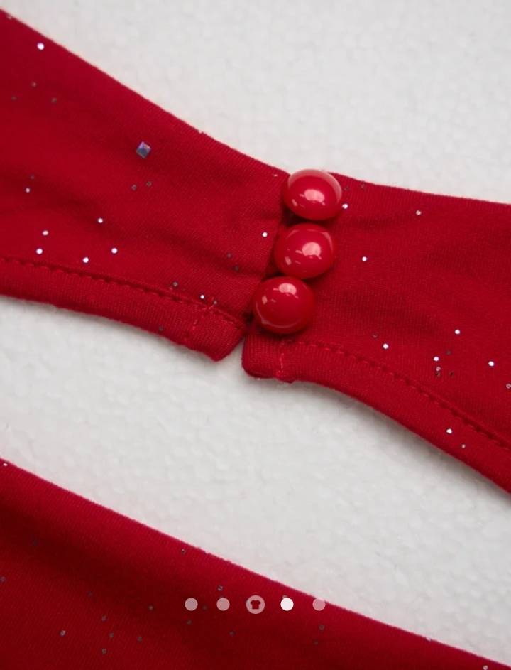 Glitter Draped Halter Top // Burgundy