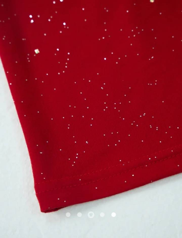 Glitter Draped Halter Top // Burgundy