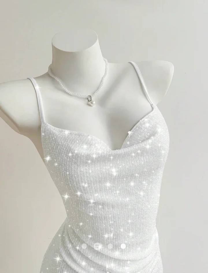 Backless Slip Dress // White