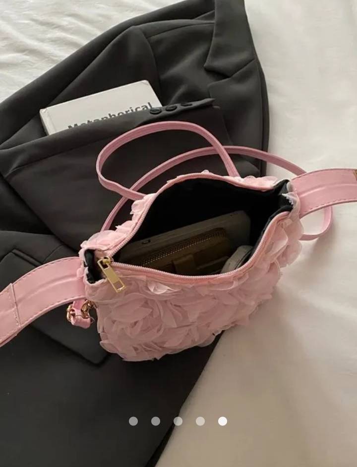 Flowers Crossbody Bag // Pink