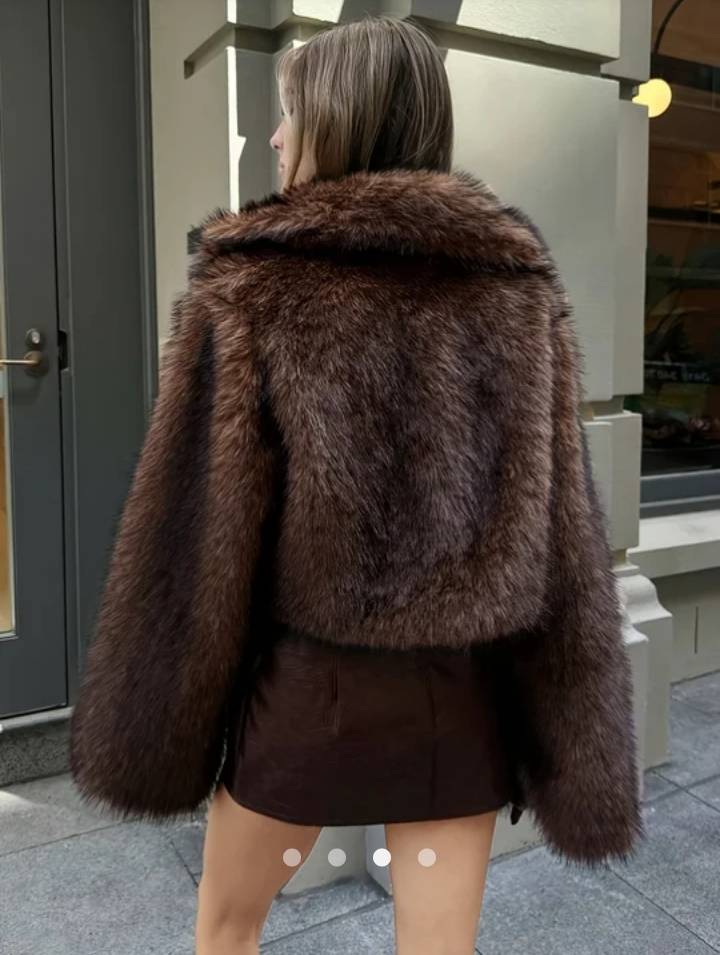 Faux Fur Jacket 002 // Brown