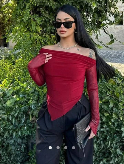 Gathered Top 002 // Burgundy