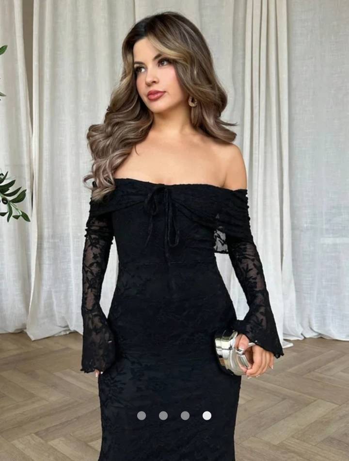 Sheer Bodycon Dress // Black