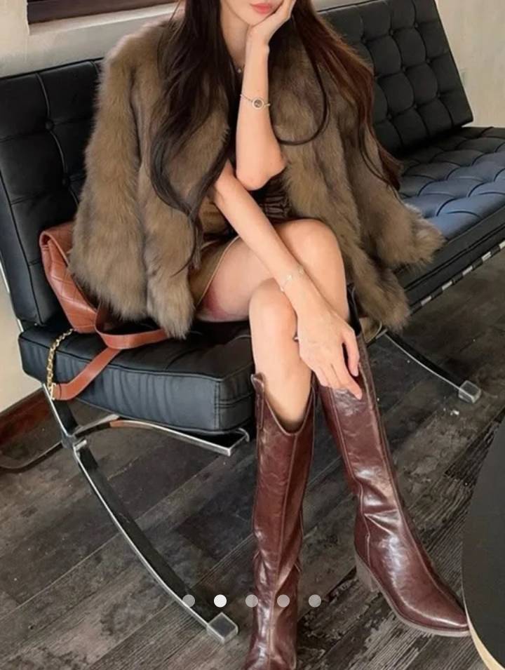 Faux Fur Jacket 003 // Brown