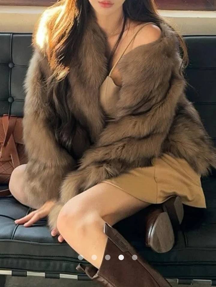 Faux Fur Jacket 003 // Brown
