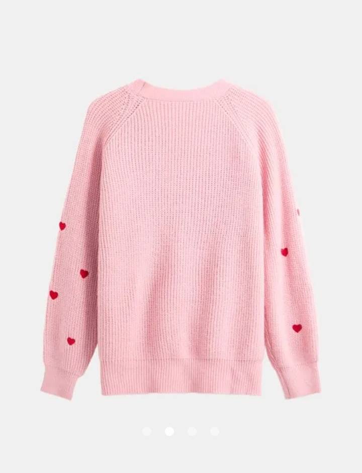 Button Knit Cardigan // Pink