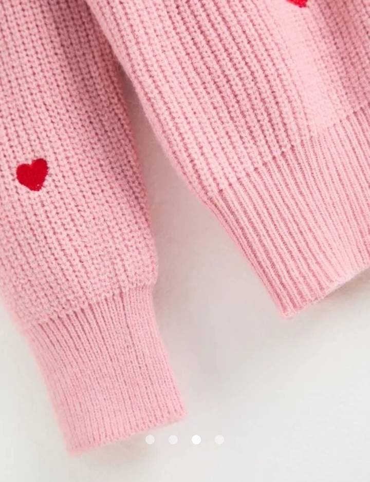 Button Knit Cardigan // Pink