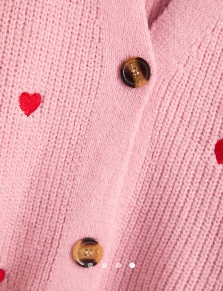 Button Knit Cardigan // Pink