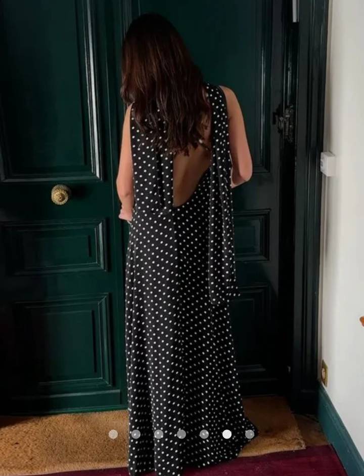Scarf Cocktail Dress // Black