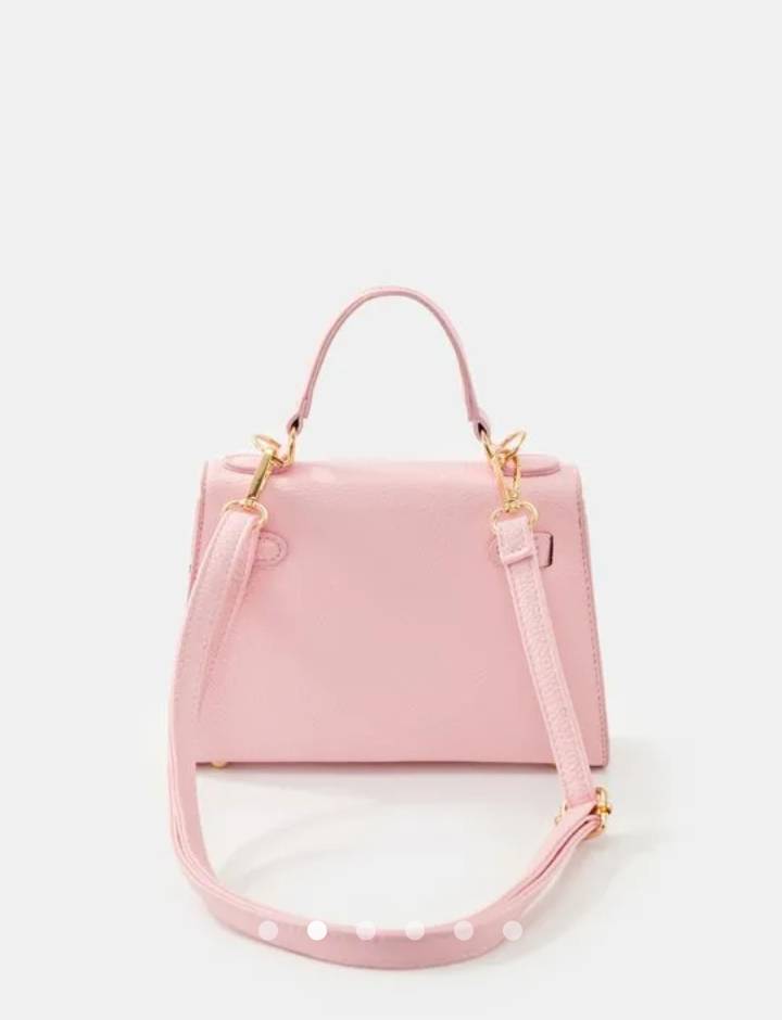 Solid Box Crossbody Bag // Pink