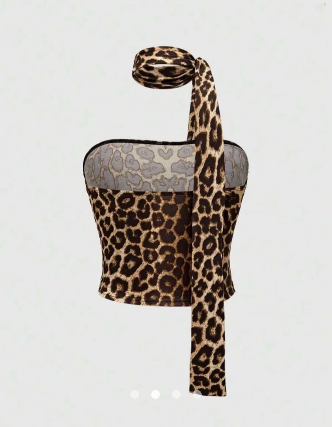 Sash Leopard Tube Top // Brown