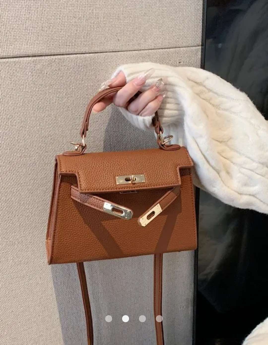 Solid Crossbody Bag // Brown