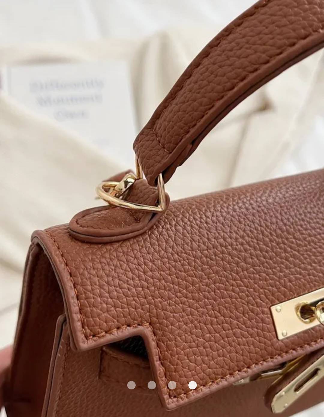 Solid Crossbody Bag // Brown