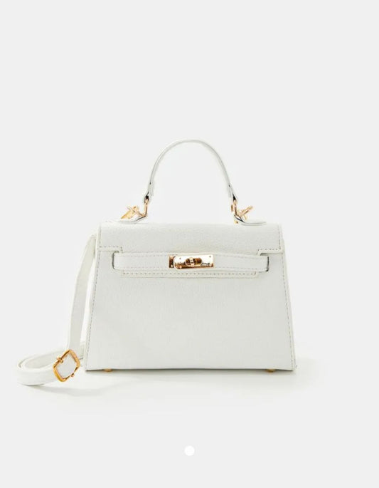 Solid Crossbody Bag // White