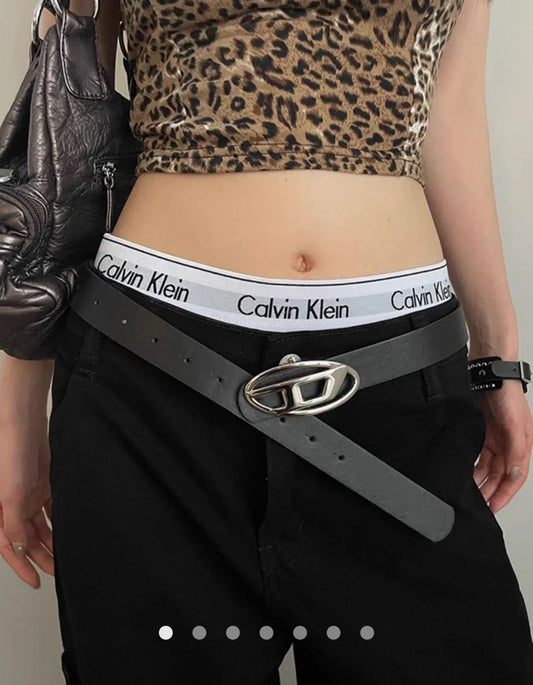 Metal Detail Belt 002 // Black