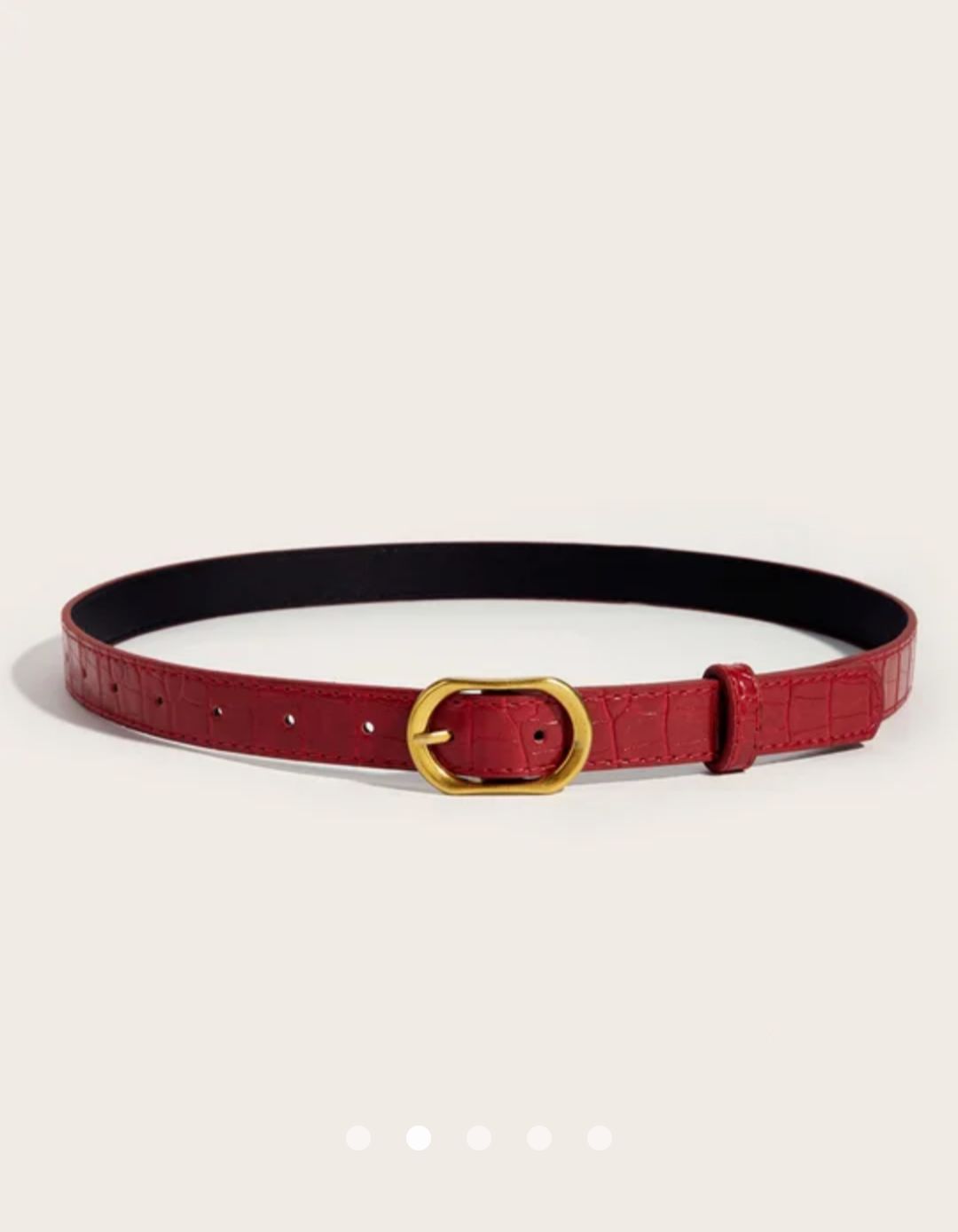 Snake Print Belt // Red