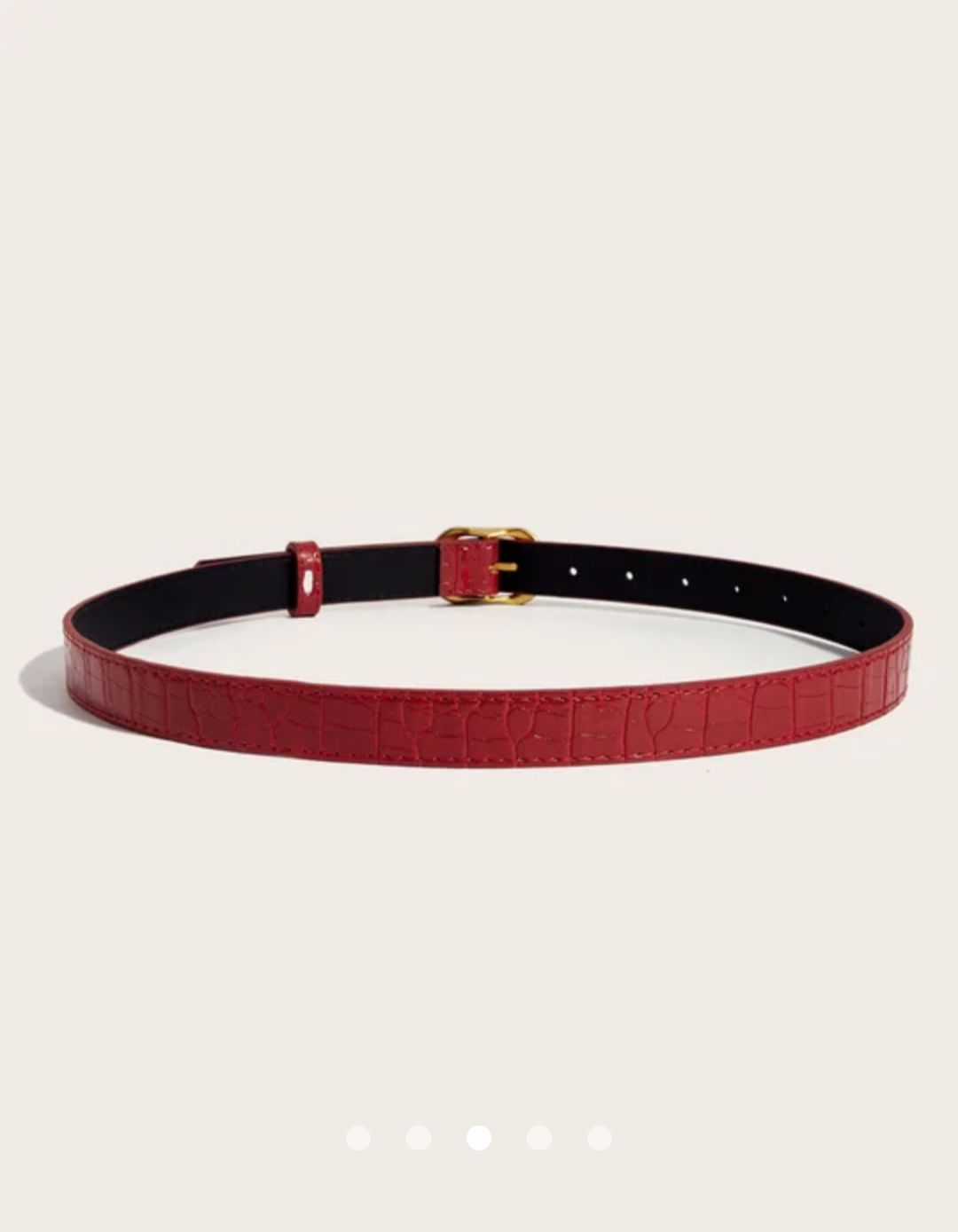 Snake Print Belt // Red