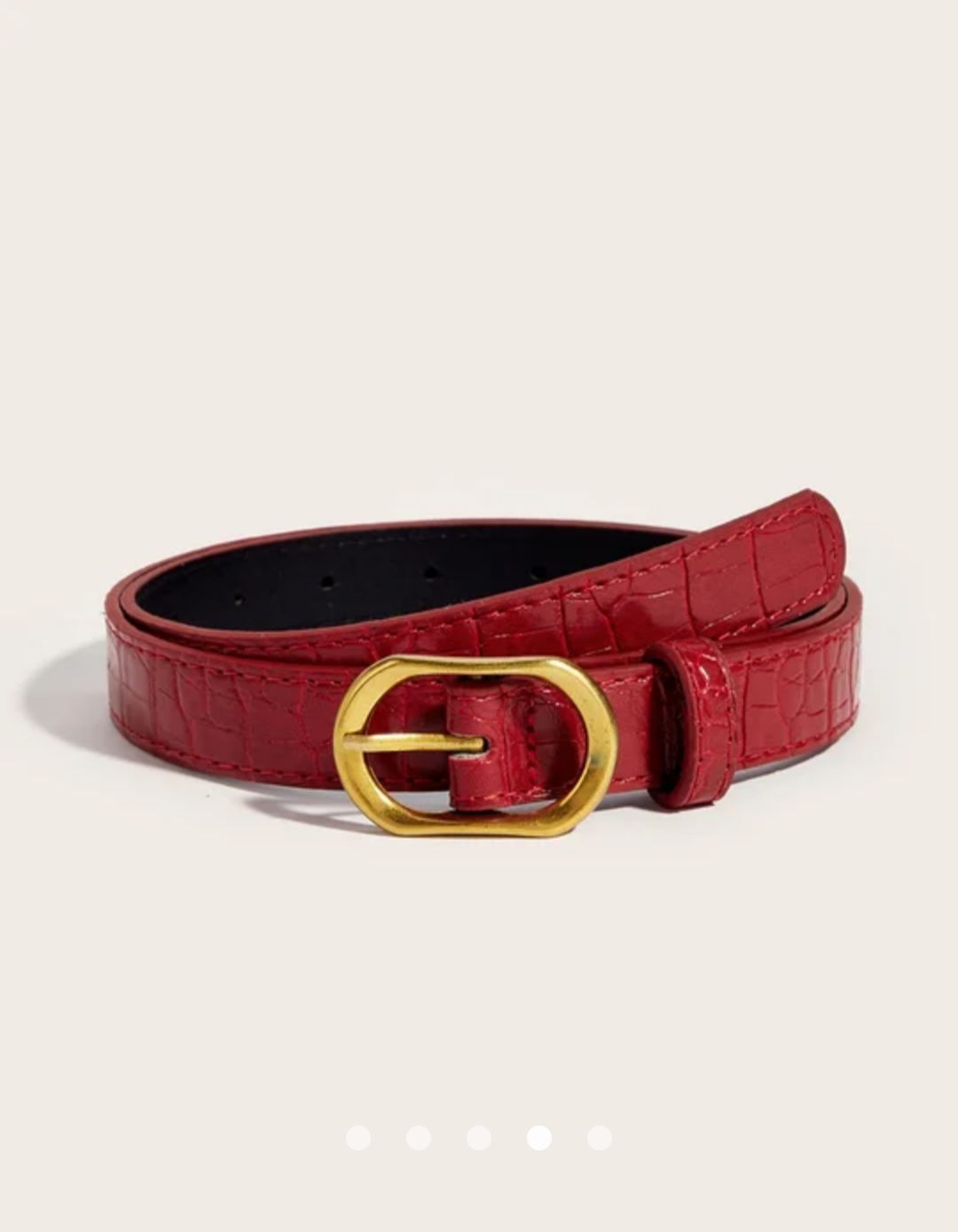 Snake Print Belt // Red