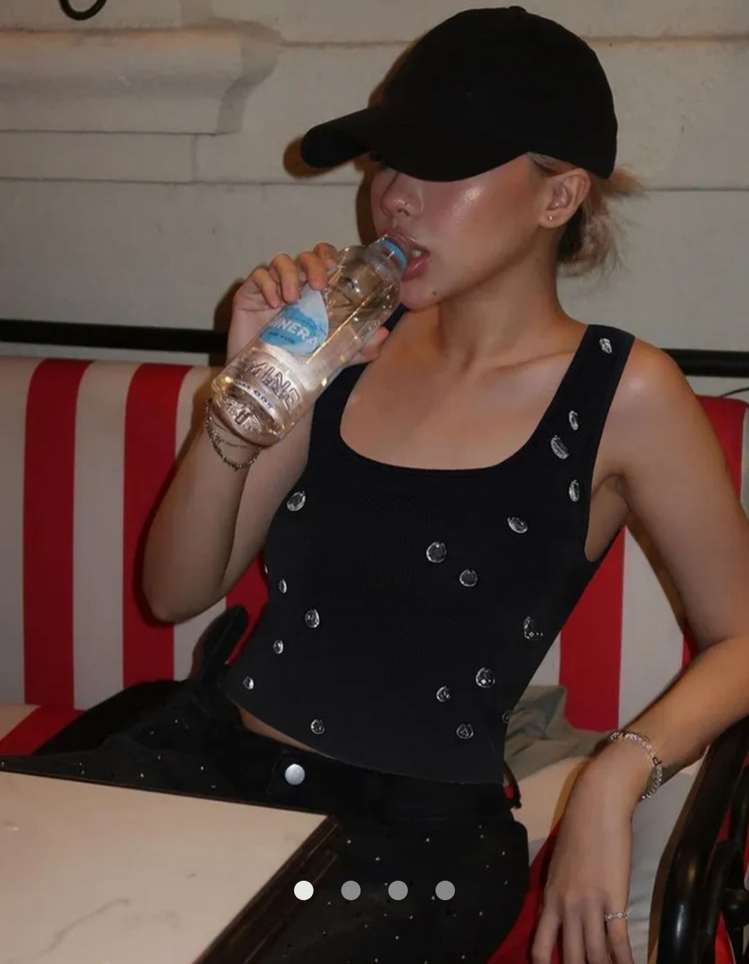 Rhinestone Tank Top // Black
