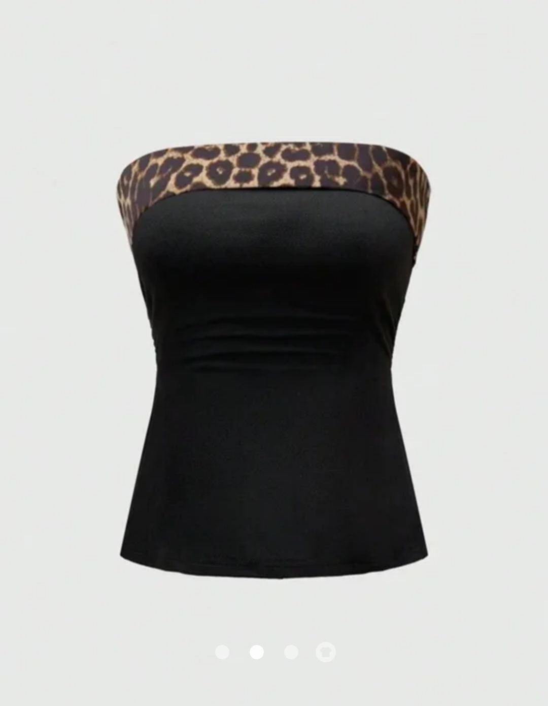 Leopard Slit Tube Top // Black