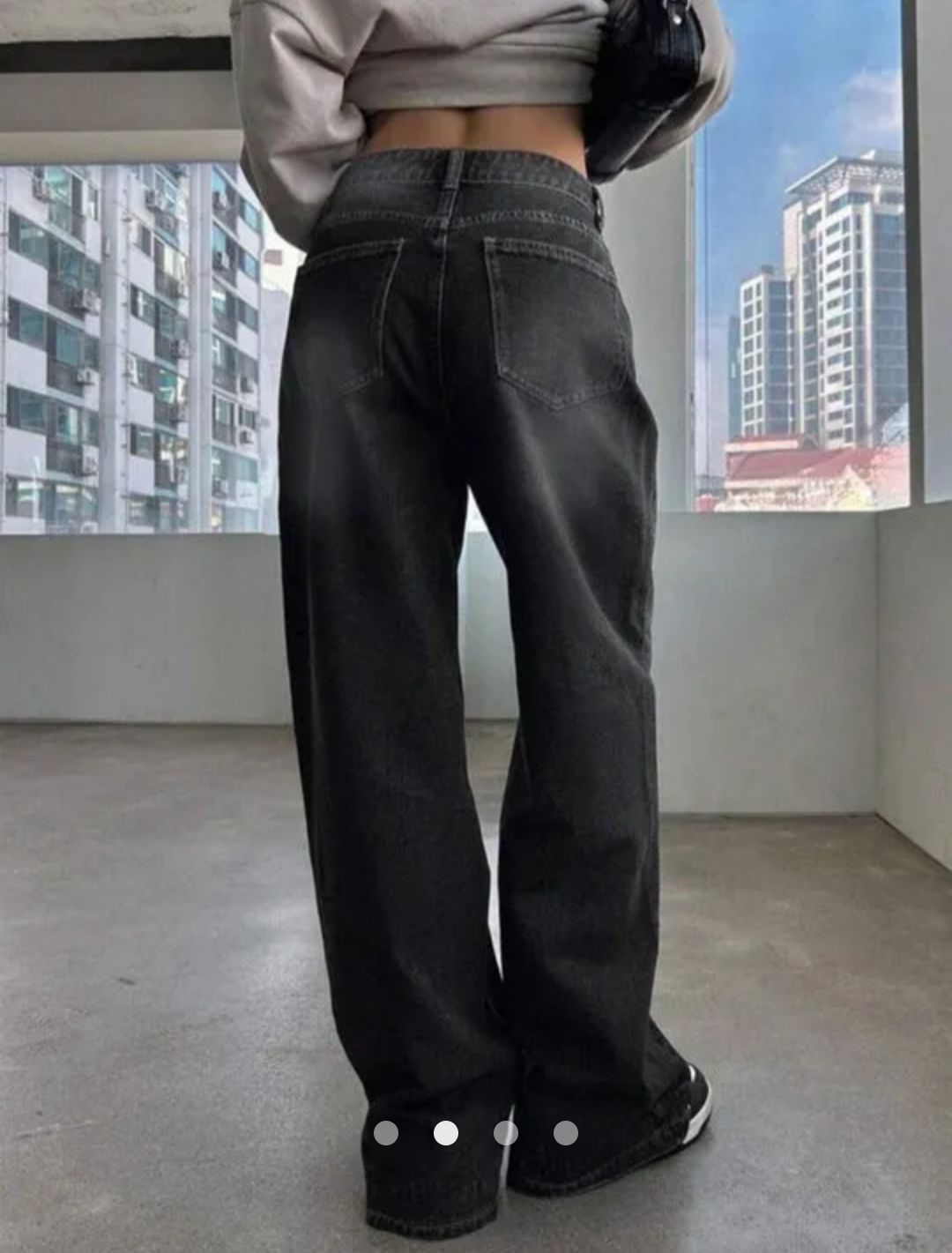High Waist Wide Leg Jeans 002 // Black