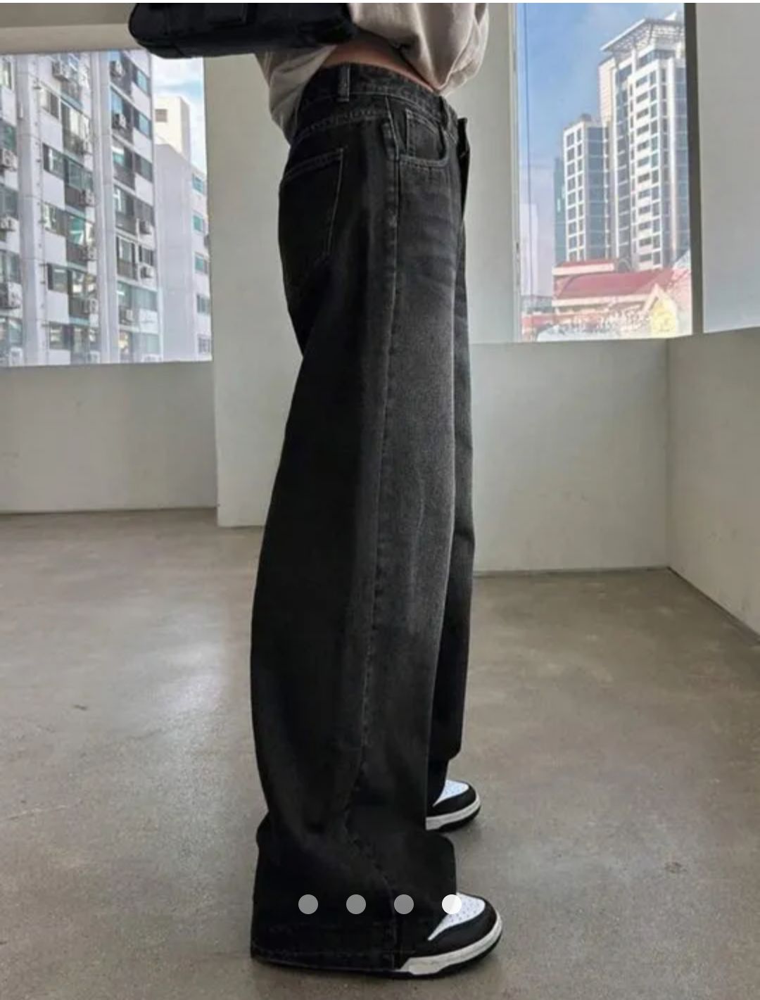 High Waist Wide Leg Jeans 002 // Black
