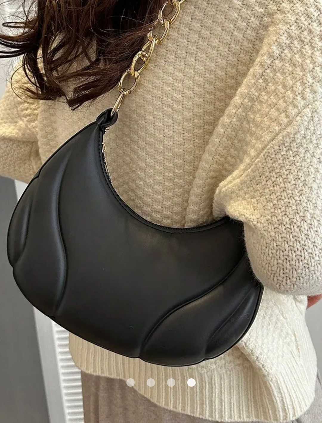 Solid Shoulder Bag // Black