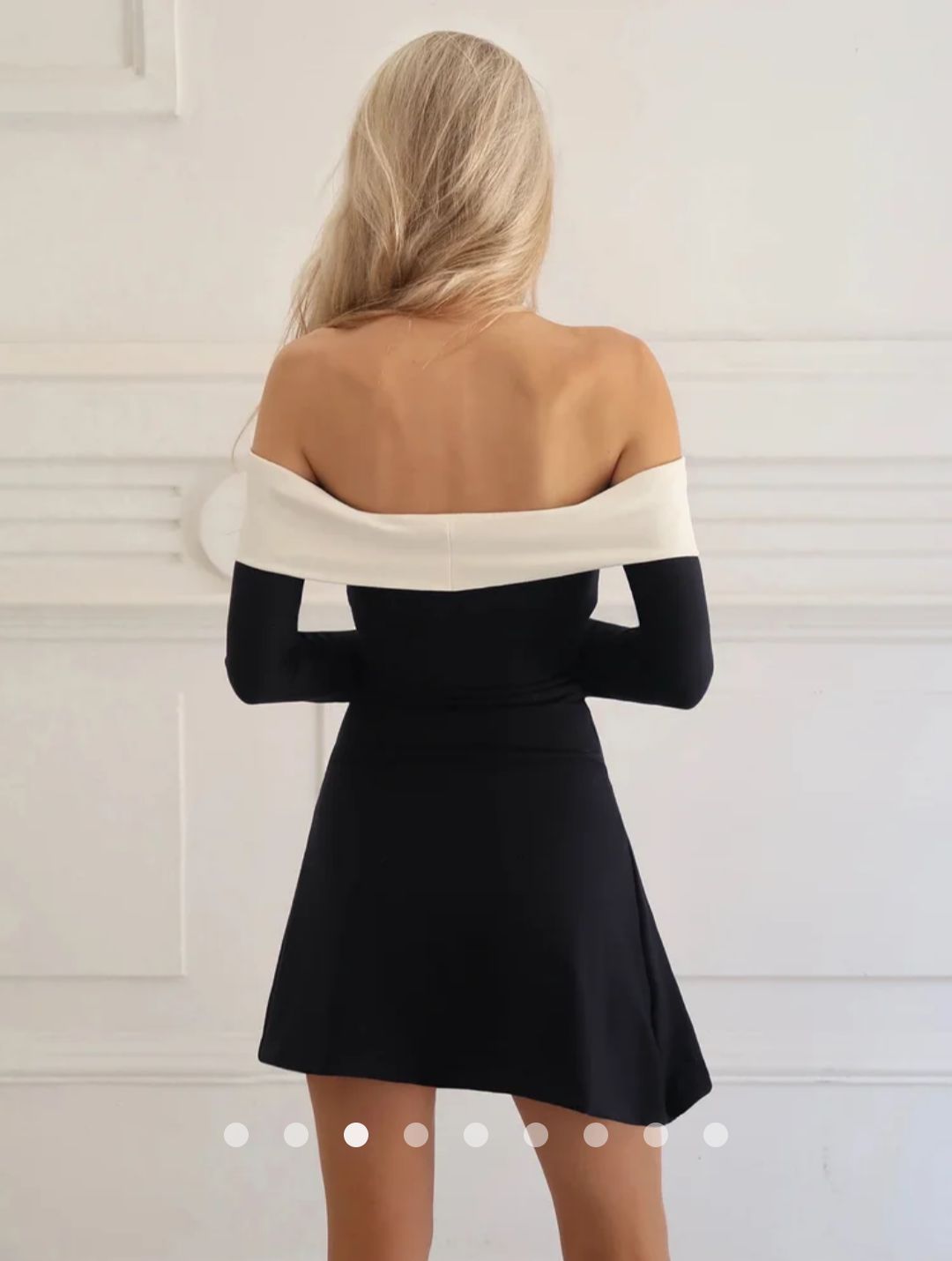 Colour Block A-Line Dress // Black