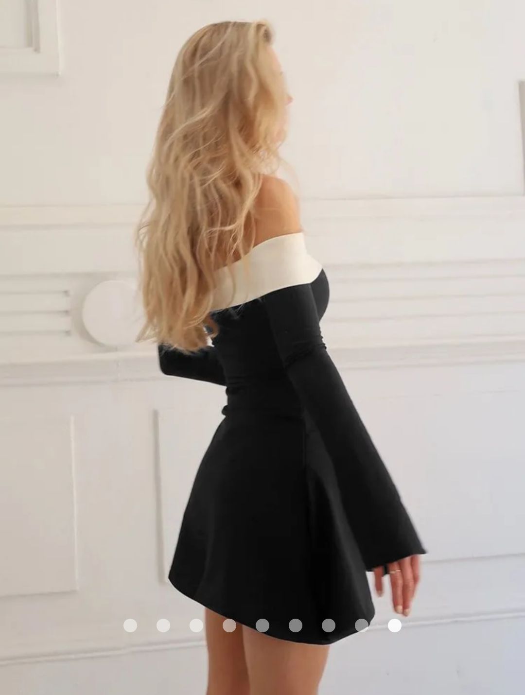 Colour Block A-Line Dress // Black