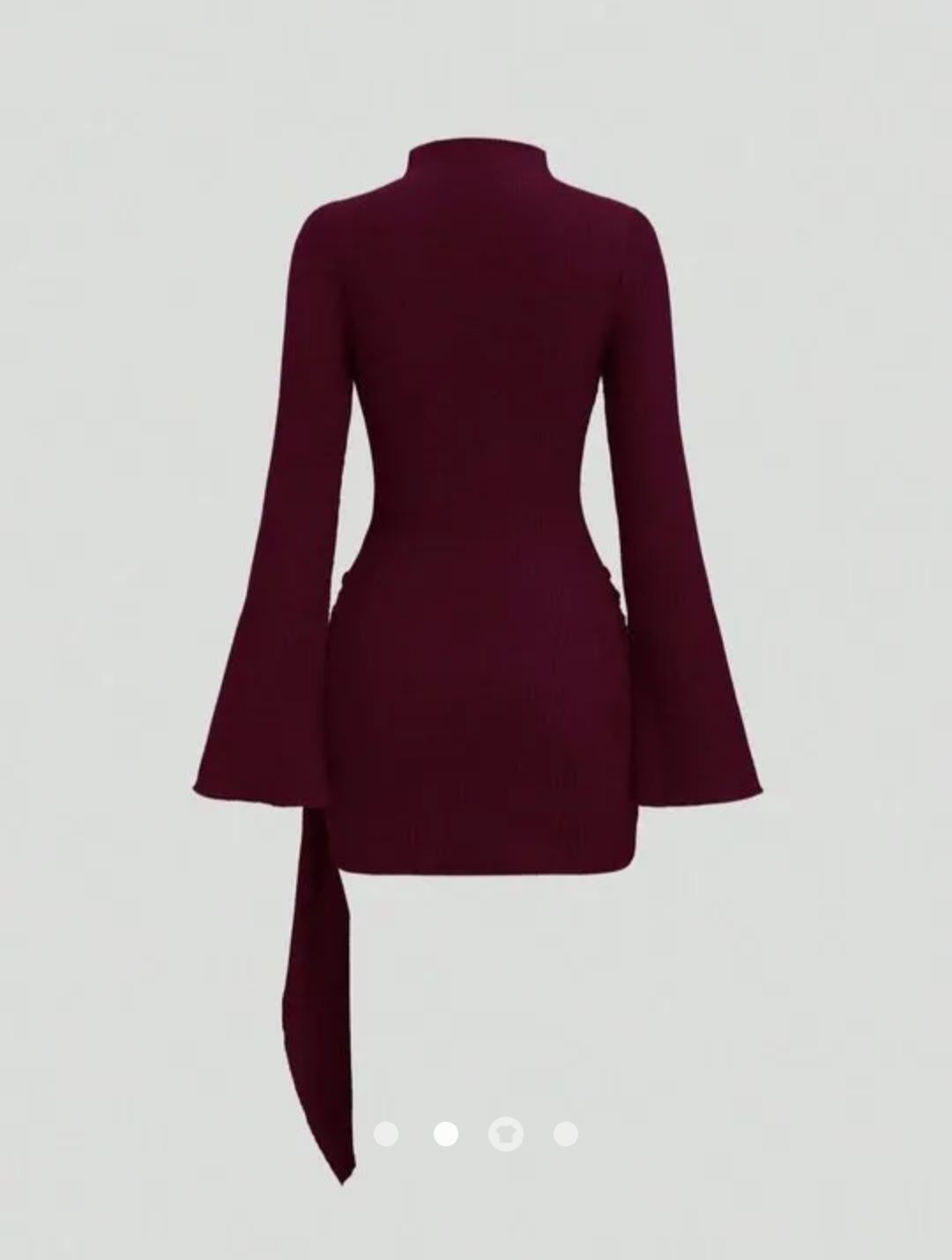 Draped Bodycon Dress 002 // Burgundy